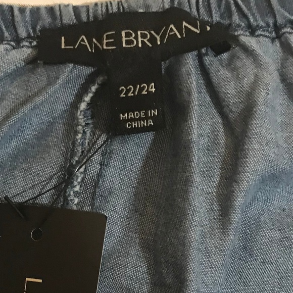 NWT Lane Bryant Chambray Off The Shoulder Top - Picture 3 of 4